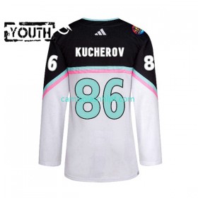 Camiseta Tampa Bay Lightning Nikita Kucherov 86 2023 All-Star Adidas Preto Authentic - Criança